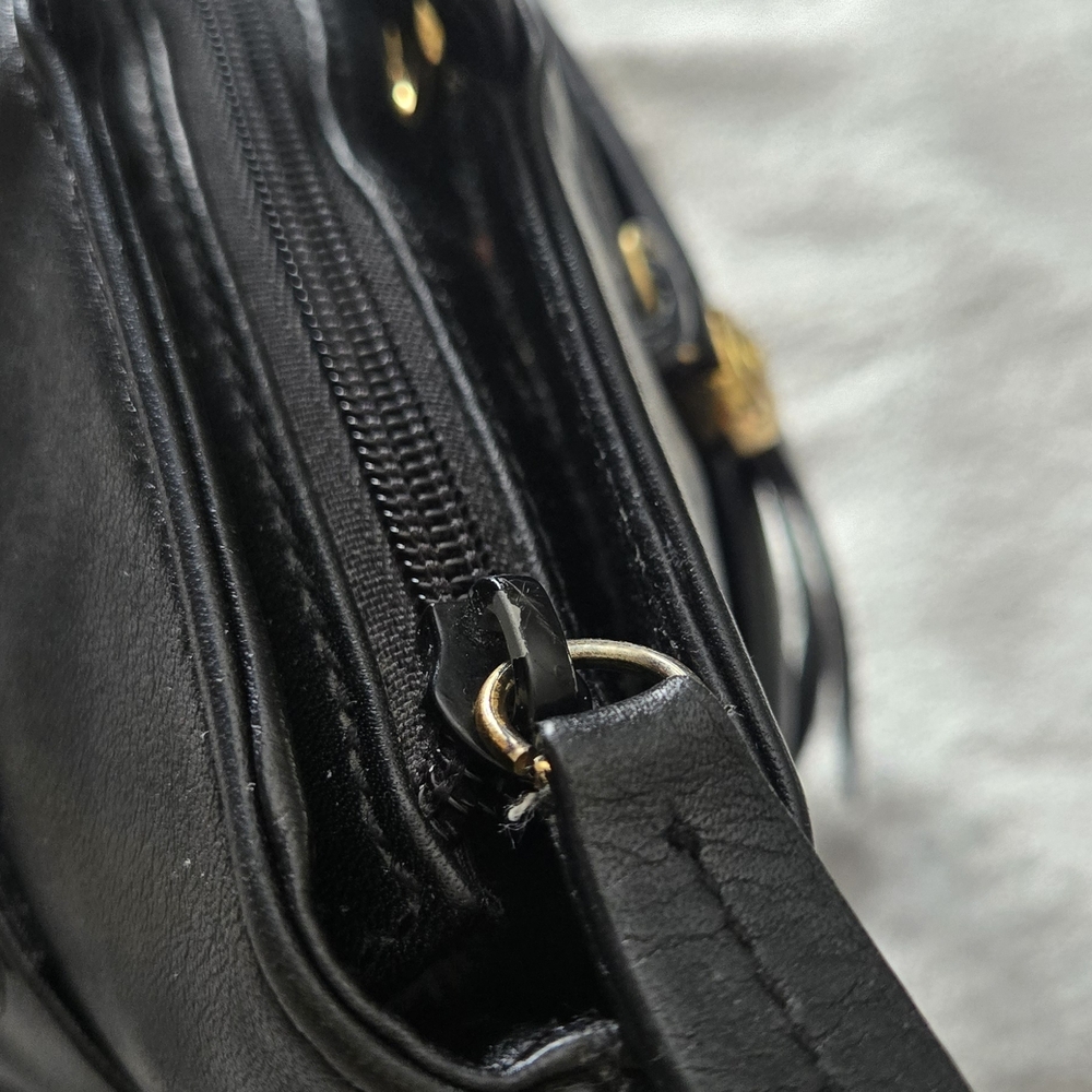 Etienne Aigner Black Leather Mini Tote Bag – Genuine Cowhide - Picture 9 of 16